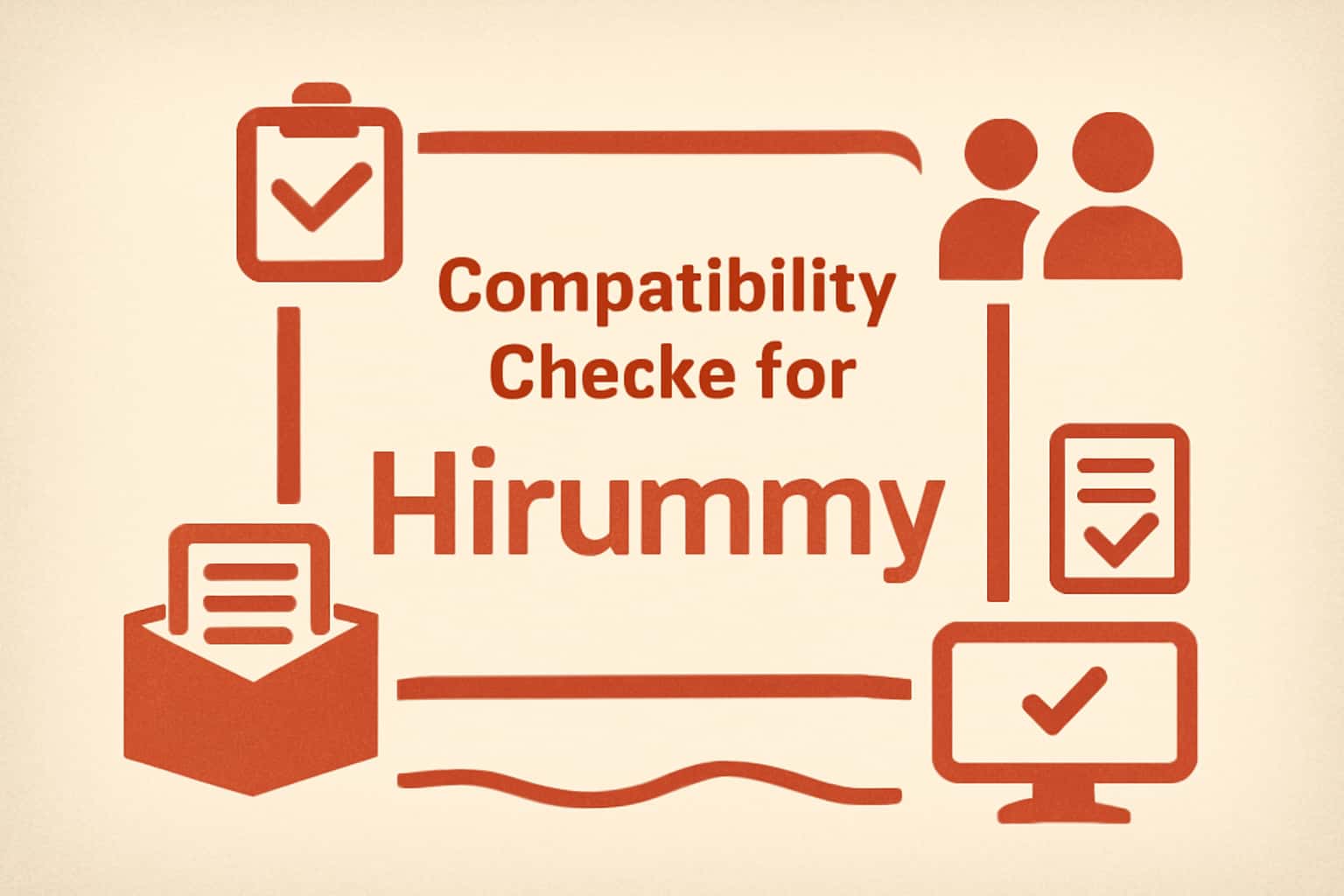 Informational graphic about compatibility checks for the Hirummy application.