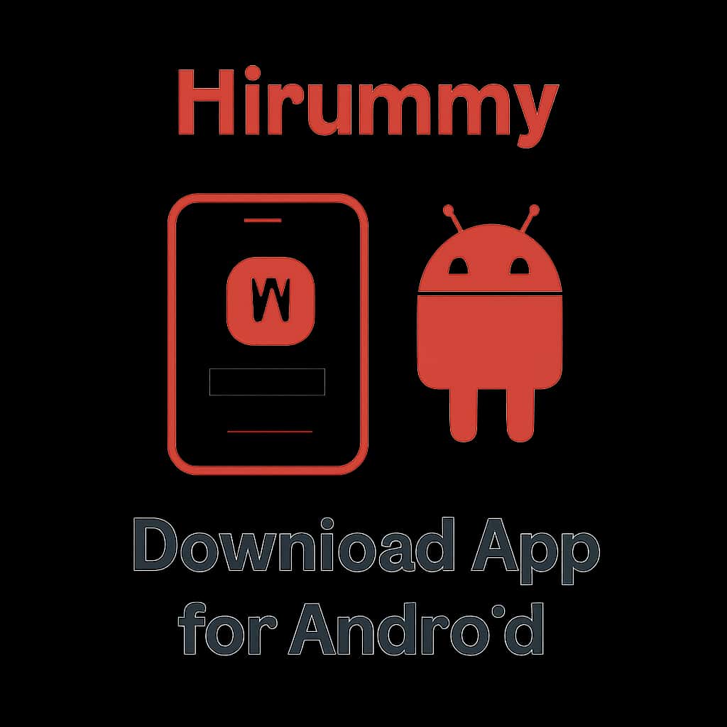 Diagram illustrating the download process for Hirummy app.