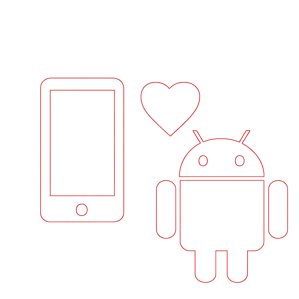 Minimal badge representing the Hirummy installation guide for Android.