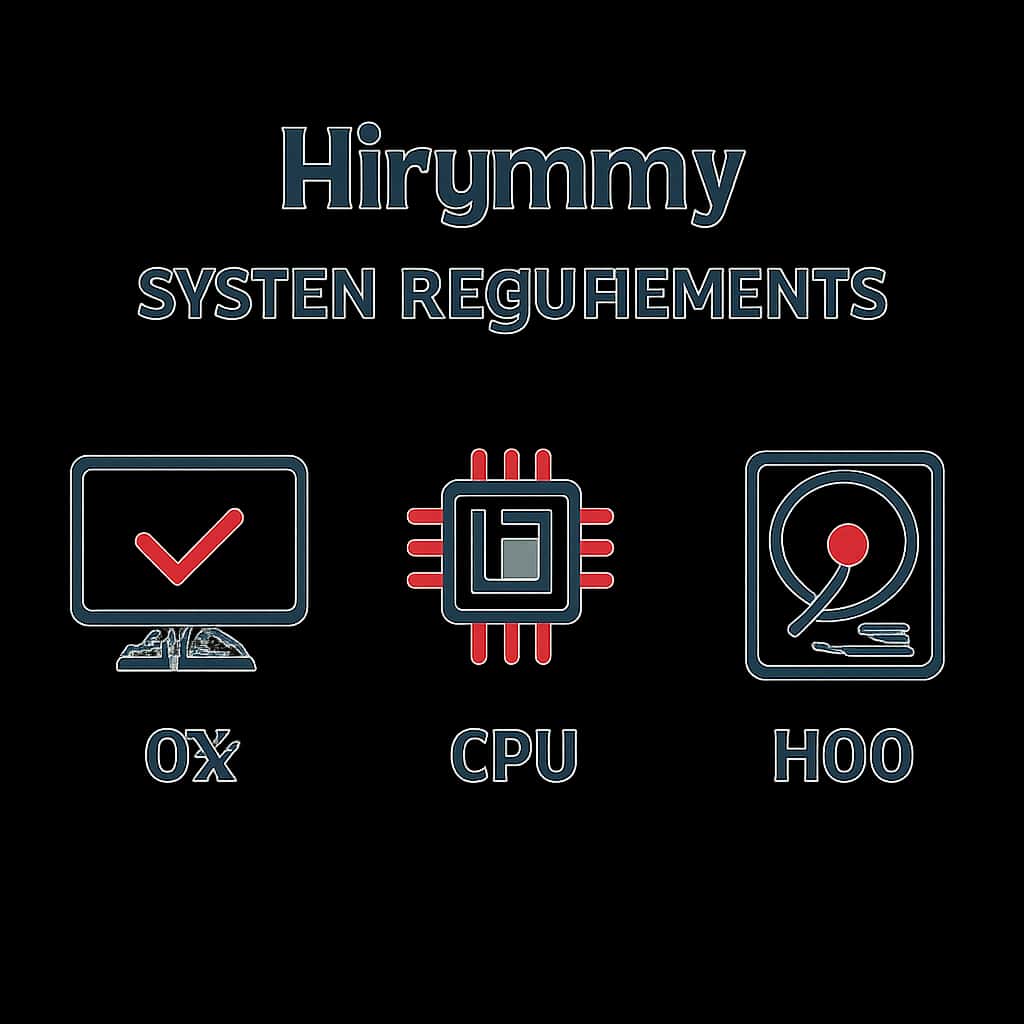 An educational diagram illustrating the compatibility requirements for the Hirummy app.