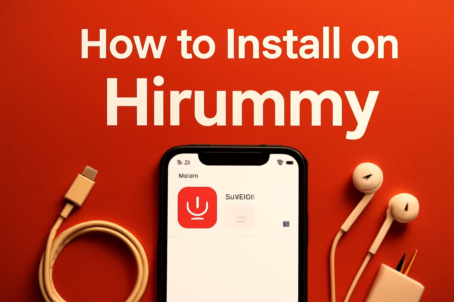 An informative scene showcasing the installation process of Hirummy on iOS.