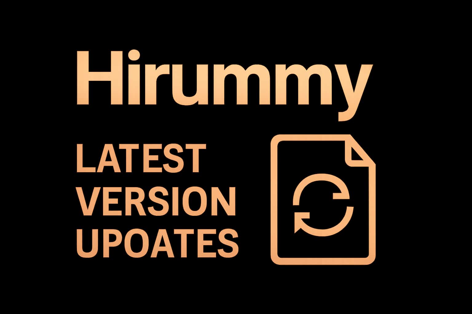 Informational scene about Latest Version Hirummy Updates.
